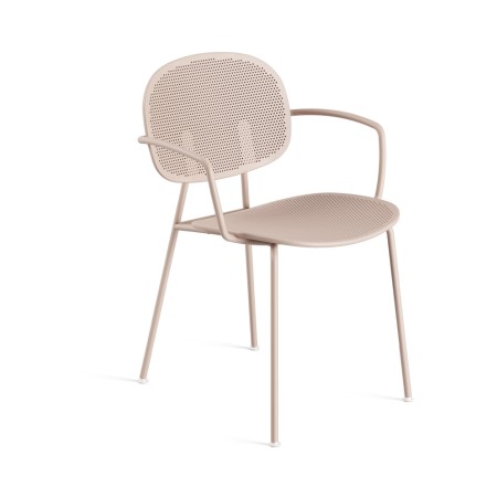 Tondina Slim – Chaise de jardin avec accoudoirs, légère, empilable et résistante aux intempéries