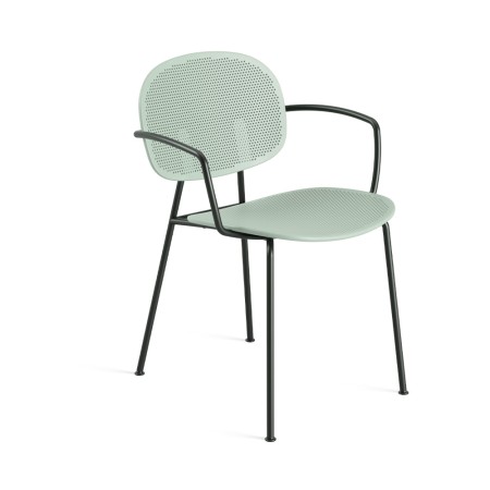 Tondina Slim – Chaise outdoor avec accoudoirs, structure robuste et assise ajourée pour l’extérieur
