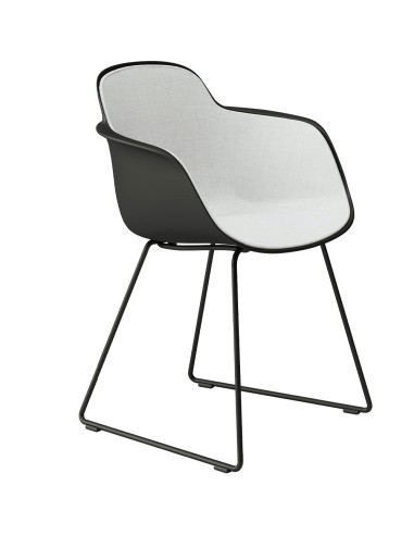 Chaise élégante à coque rigide et revêtement tissu – Sicla