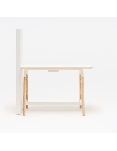 Table haute avec écran intégré L. 70 x P. 180 x H. 110cm