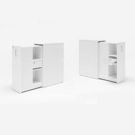 Caisson cargo de bureau H. 112,9 x L. 40,2 x P. 80cm - accès des deux côtés - KCD82 - MDD 2