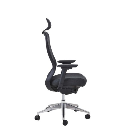 Chaise de bureau ergonomique avec têtière en option, idéale pour une posture confortable