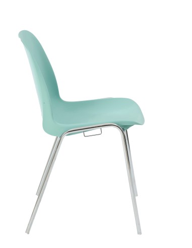 Chaise conférence pas cher empilable vert émeraude - Elena - 3641