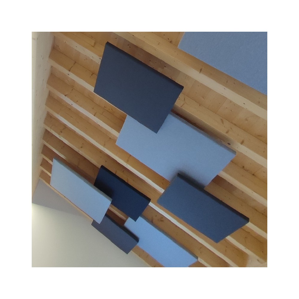 Panneau Acoustique Carré Fibrotech 520x520mm - Noyer Véritable, Absorption Sonore - Pour Mur Bureau Ou Maison