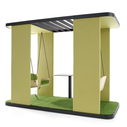 Meuble acoustique pour réunion informel 2 places design - Social Swing