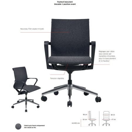 Chaise de bureau design - Eddy - 7590 2