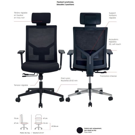 Comment régler la chaise de bureau avec têtière - Zack