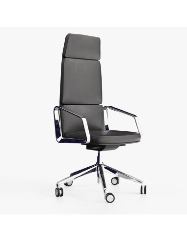 Dimensions - Fauteuil de direction en cuir de haute qualité - Lead - Las Mobili - 141 085