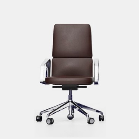 Fauteuil en cuir de direction design - dossier moyen - Lead - Las Mobili