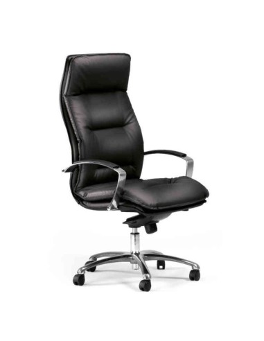 Chaise de direction grand confort en cuir véritable - Formen - 145 474