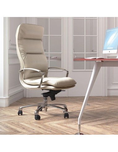 Chaise de direction grand confort en cuir véritable - Formen - 145 474