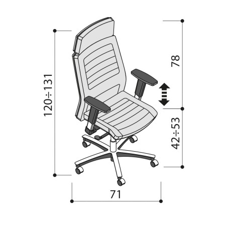 Siège de direction en cuir de différentes couleurs - Neochair - Las Mobili