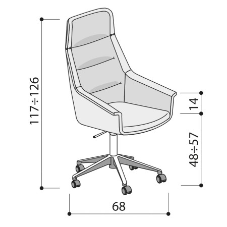 Siège de direction en cuir au design imposant - Jera 2