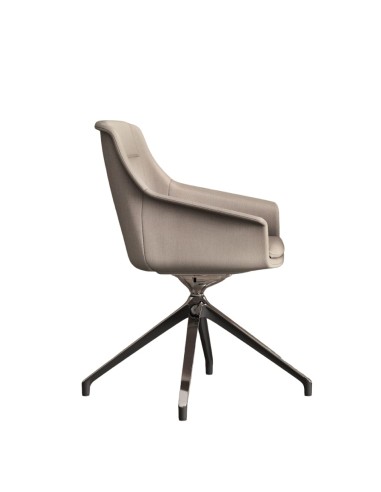 Chaise de conférence en cuir design pivotant 360° - Jera - Las Mobili