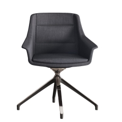 Chaise de conférence en cuir design pivotant 360° - Jera - Las Mobili