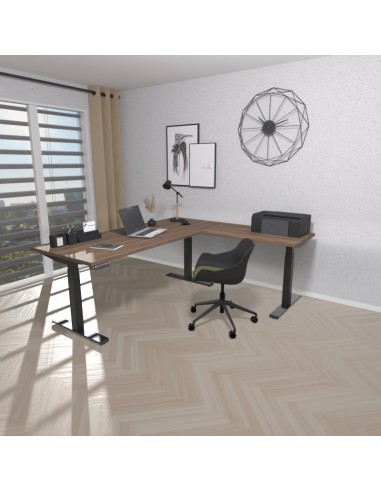 Table électrique d'angle assis-debout - 200x180x80x60