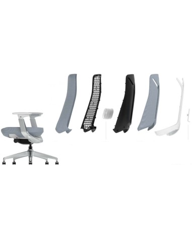 Détails de la composition du dossier de la chaise