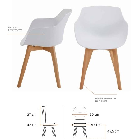 Détail de la chaise scandinave Billy