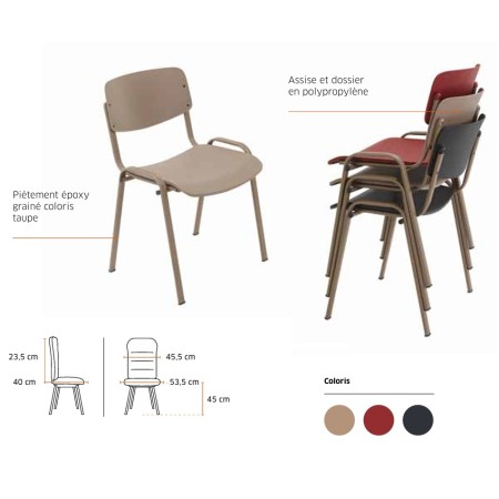 Chaise style année 80 - empilable - Suzy 2