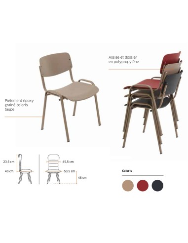 Chaise style année 80 - empilable - Suzy