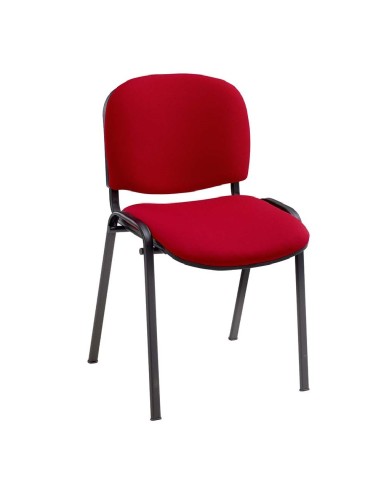 Chaise de conférence pas cher empilable rouge - Claudia - 3011