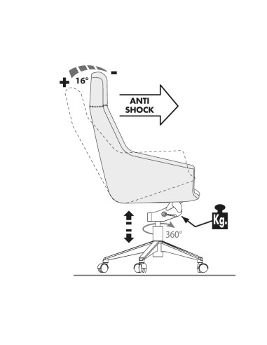Fauteuli de direction vintage en cuir - Jera - 135 037 GOA