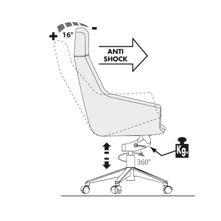 Fauteuli de direction vintage en cuir - Jera - 135 037 GOA