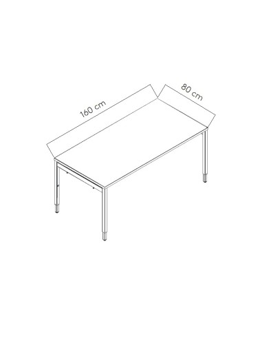 Dimensions Bureau réglable Ogi Y - MDD
