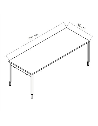 Dimensions Bureau réglable Ogi Y - MDD