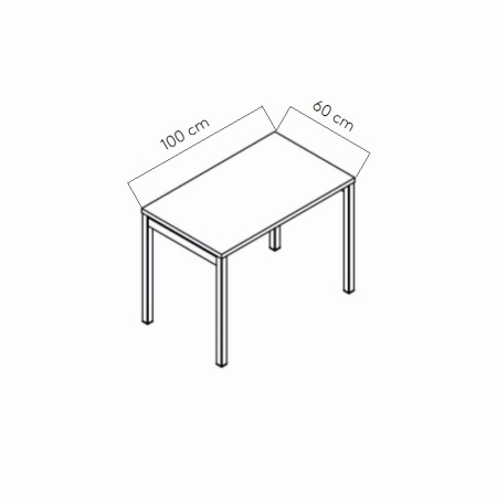 Dimensions Table de bureau L. 100 x 60 cm