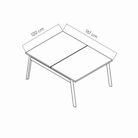 Dimensions Bureau bench bois design - Ogi B - MDD