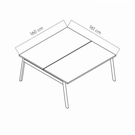 Dimension Bureau bench bois design - BOB340