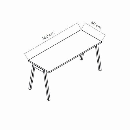 Dimensions Table de bureau L. 160 x 60cm - BOM16 - Suisse