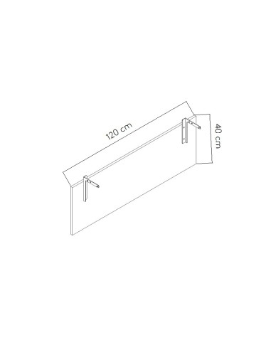 Dimensions Voile de fond mélamine - UM12