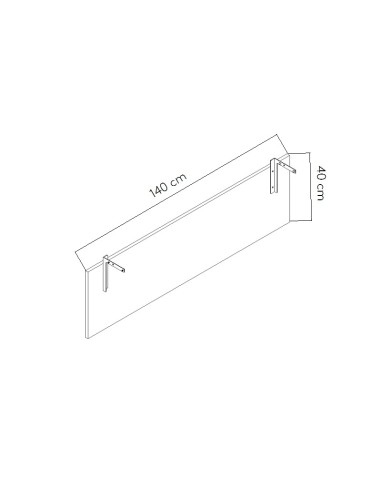 Dimensions Voile de fond mélamine - UM14