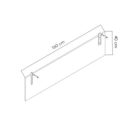 Dimensions Voile de fond mélamine - UM16