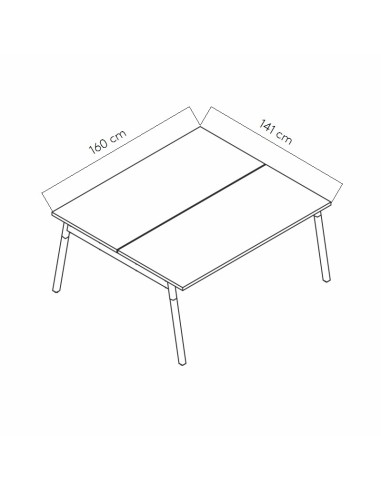 Dimensions Bureau bench - OGI W 