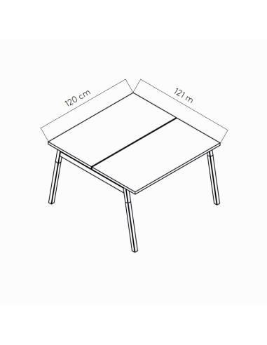 Dimensions Bureau bench - OGI W 