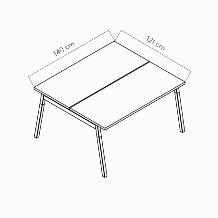 Dimensions Bureau bench - OGI W