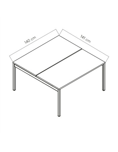 Dimensions Bureau bench Ogi Y 