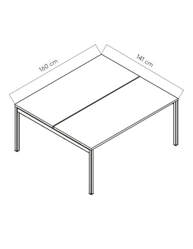 Dimensions Bureau partagé BOY46