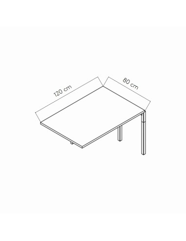 Dimensions Extension de bureau  - BOW022L