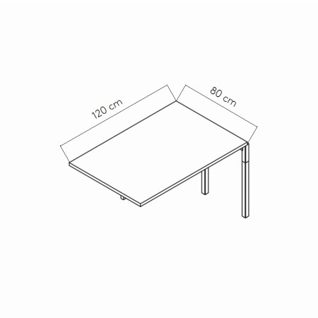 Dimensions Extension de bureau  - BOW022L