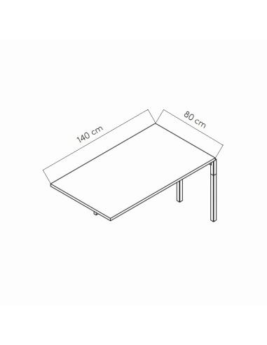 Dimensions Extension de bureau - BOW022L