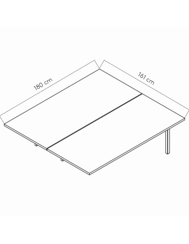 Dimensions Extension de bureau bench - BOW352L