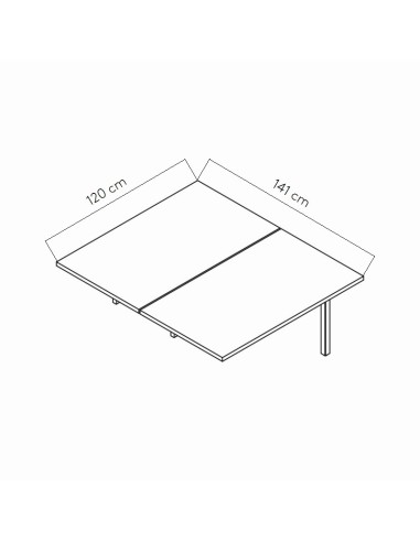 Dimensions Extension de bureau bench - BOW422L