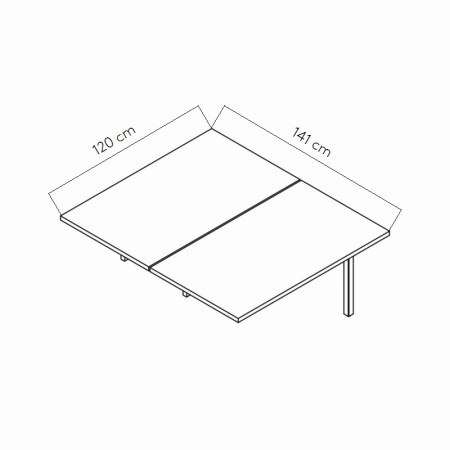 Dimensions Extension de bureau bench - BOW422L
