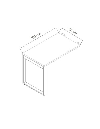 Dimensions Retour de bureau - PLQ02