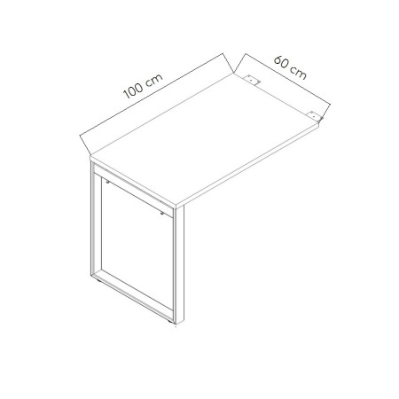 Dimensions Retour de bureau - PLQ02