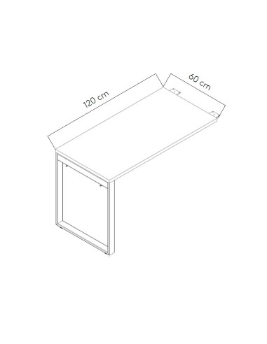 Dimensions Retour de bureau - PLQ03